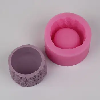 

3D Tree Stump Succulent Plant Flower Pot Silicone Mold Cement Bonsai Candy Soap