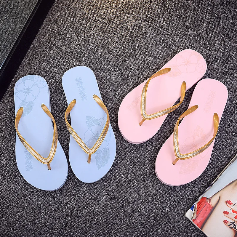 

Slipper WOMEN'S Flip-flop Summer Western Style Flat Heel WOMEN'S Slippers Large Size Soft-Sole Anti-slip WOMEN'S Slippers