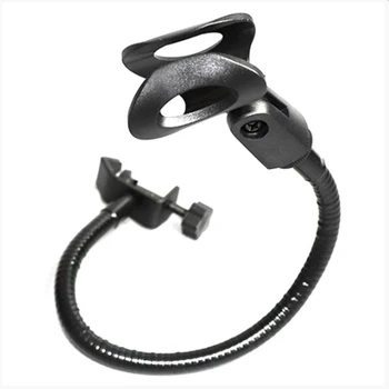 Günstige 2Pcs Flexible Schwanenhals Mikrofon Stehen Mit Schreibtisch Clamp Für Radio Broadcasting Studio Live Broadcast Ausrüstung, Station