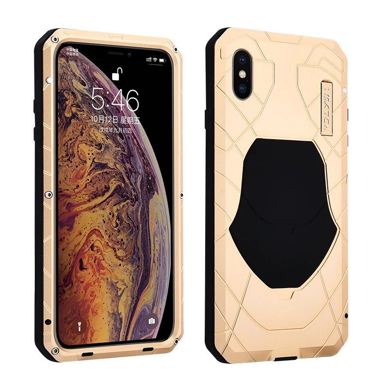 Imatch Повседневный водонепроницаемый чехол для Apple Iphone Xs Max Роскошный Металлический силиконовый чехол для Iphone 11 Pro Max 360 Защитный чехол для телефона
