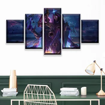 

5 Panel Jhin LOL Game Canvas Printed Painting For Living Room Wall Art Decor Picture Artworks Poster