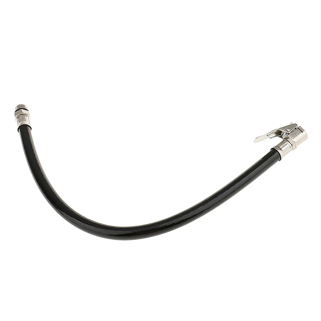 37mm Motorcycle Car Tyre Air Pump Inflator 1/4' Rubber Air Pipe Hose & Zinc Valve 8mm Inlet Diameter