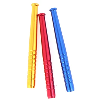 

3pcs Multicolor Aluminum Alloy Smoke Pipe Portable Metal Snuff Sniffer Snorter Straw Nasal Tube Snuffer Bullet Color Random