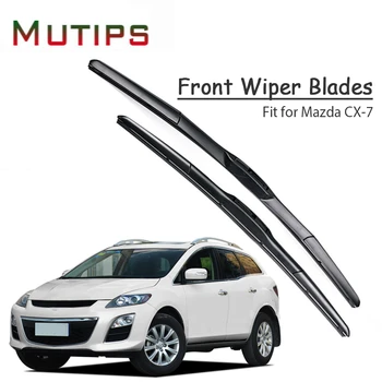 

1Set Rubber Car Front Wiper Blade Kit For Mazda CX-7 2013 2012 2011 2010-2002 Windscreen Original Wiper Accessories