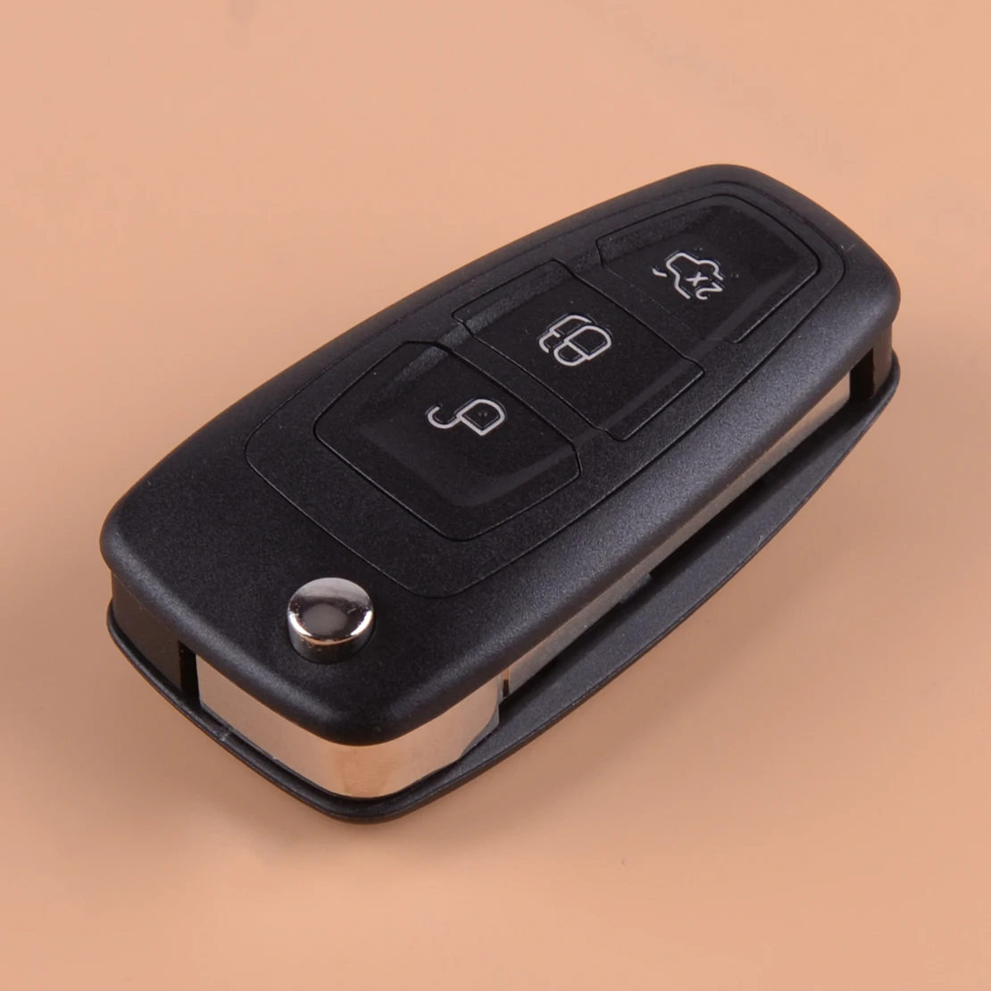 

DWCX New 3 Buttons Car Flip Remote Folding Key Case Shell Fit For Ford Focus Mondeo Fiesta