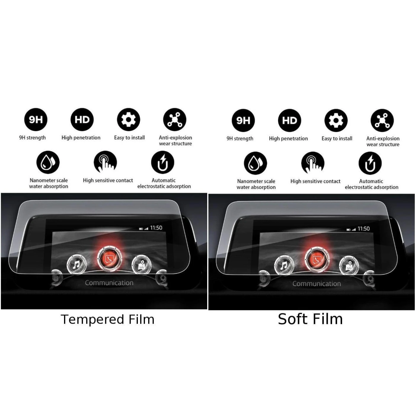 For Mazda CX-5 Car Tempered Glass For Car GPS MP5 Video Player Screen Protector Film Premium 7 Inchs DVD Guard LCD Monitor