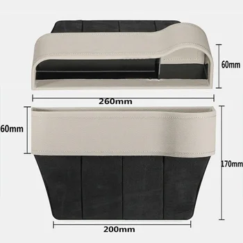 

Interior Seat storage Box Accessory 1pc Car Gap PU Leather Universal Catcher