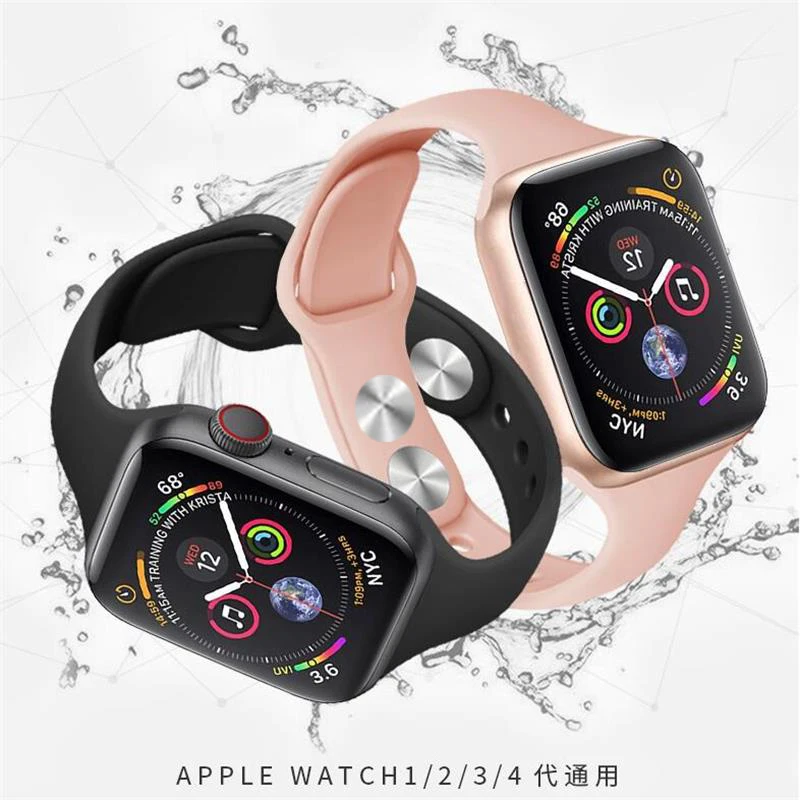 Ремешок для apple watch 5 ремешок 44 мм 40 мм iwatch ремешок 42 мм 38 мм Тонкий силиконовый correa pulseira apple watch 5 4 3 ремешок для часов браслет
