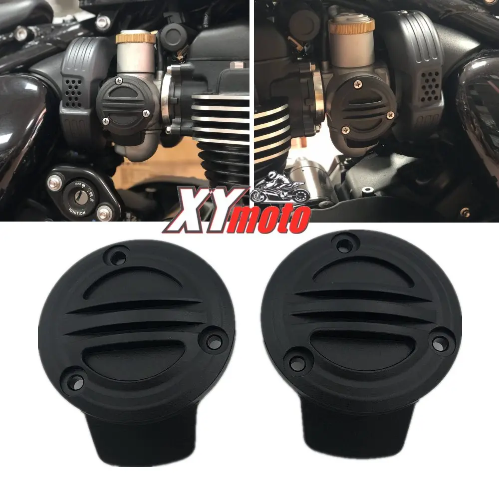 Throttle Covers For Triumph Bonneville Bobber Black Ribbed Throttle