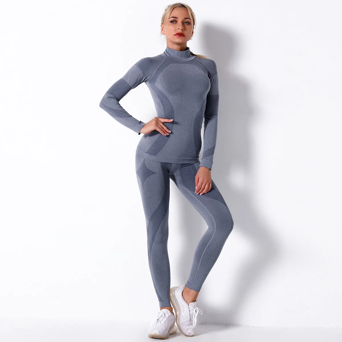 Women Girl Skiing Underwear Set Fitness Workout Thermal Gym Ski Snowboarding Sport Running Yoga Exercise Suit Long Johns 9185 4
