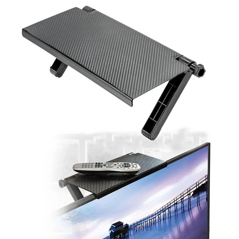 

32.8x16x2.5cm Adjustable Screen Shelf Office Storage Rack Clip Computer Table Shelf Storage Bracket Desk Accessories Rack