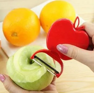 Складная Овощечистка в форме яблока нож для картофеля двойная строгальная терка