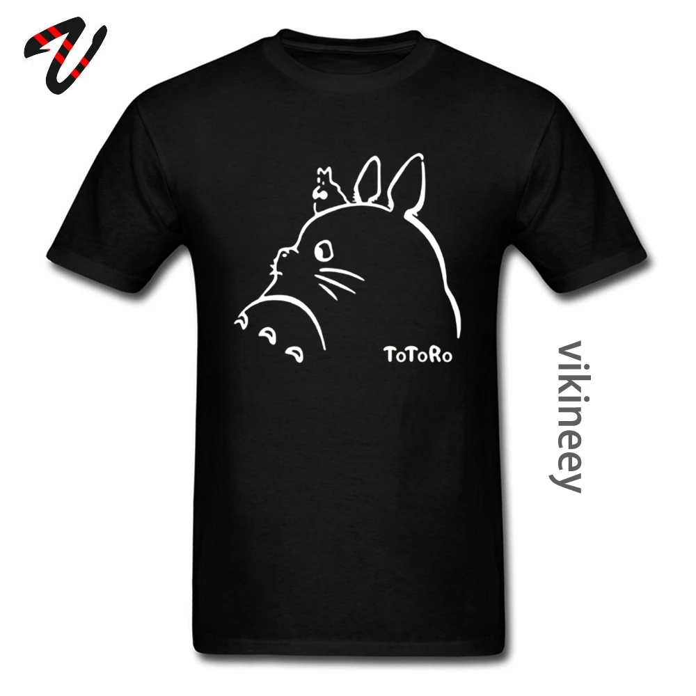 Totoro Print Short Sleeve T Shirt April FOOL DAY O Neck 100% Cotton Fabric Men T Shirts Print T Shirt Brand Drop Shipping Totoro0528 black