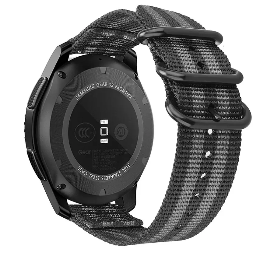 Холщовый нейлоновый ремешок для Xiaomi Amazfit Stratos 2 2s Pace ремни для Amazfit GTR 47 мм ремешок для часов для huawei Watch GT