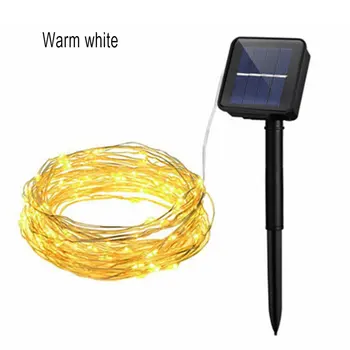 

Fairy Light 100 LED Solar Copper Light String Solar Outdoor Garland DecorGarden Backyard Christmas Halloween Party Waterproof