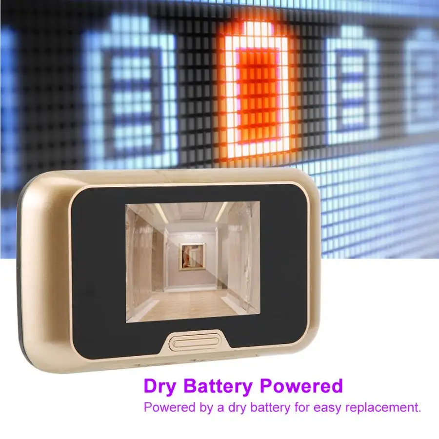 3in 720P HD LCD Screen Visual Electronic Door Viewer Video Smart Doorbell 160 Degree