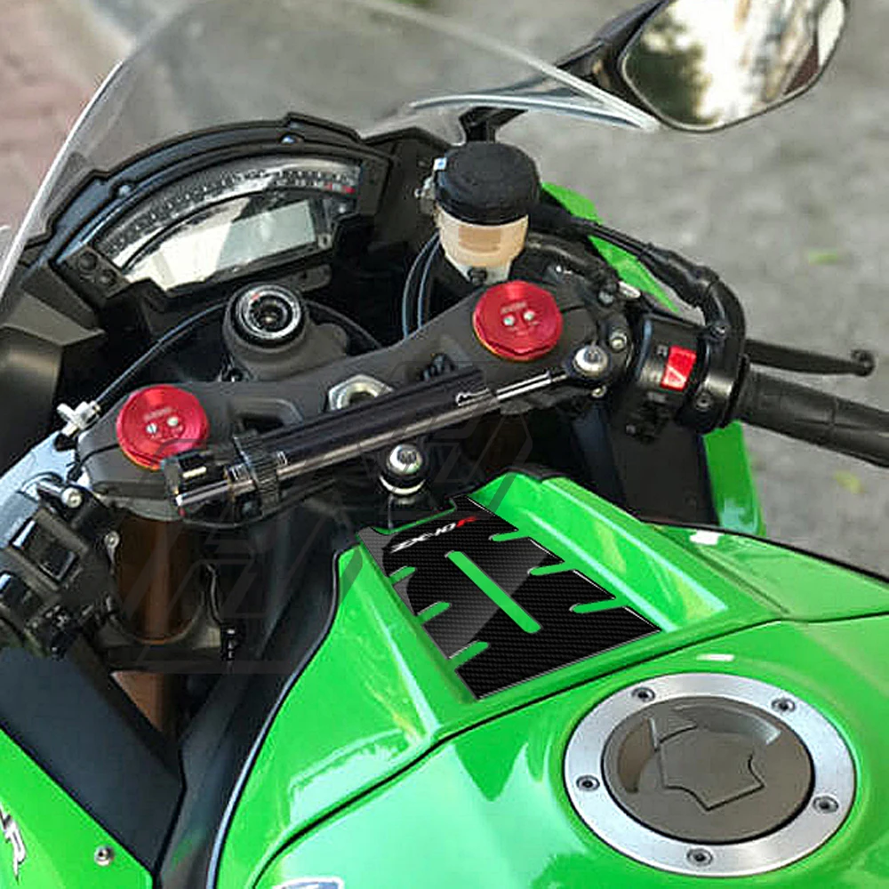 Для Kawasaki zxzx10r ZX 10R 2011- 3D карбоновый передний газовый топливный бак крышка предохранительный бак Pad