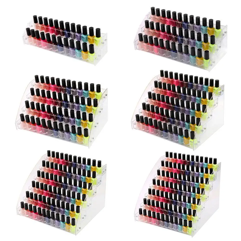 

Multi-layer Nail Polish Organizer Lipstick Cosmetics Multi-functional Display Stand Removable Clear Nail Polish Cosmetic Varnish