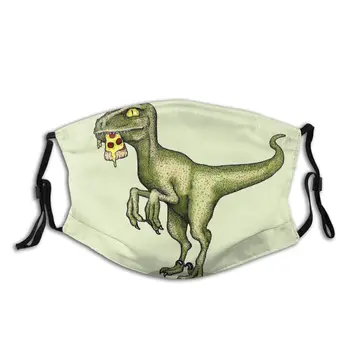 

Raptor Eating Pizza Non-Disposable Face Mask with Filter Dust Mask Protection Cover Respirator Mouth Muffle