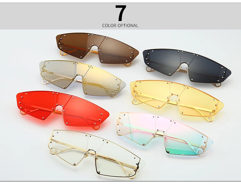 Rihanna Солнцезащитные очки женские новые брендовые дизайнерские унисекс уличные стильные солнцезащитные очки с шипами Роскошные модные Outlandish очки UV400