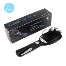 2,0 ионная электрическая расческа, портативная ионная расческа для волос, сильная отрицательная ионная расческа для выпрямления волос, Антистатическая Волшебная щётка для волос