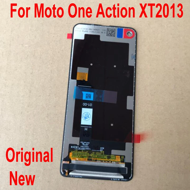 Протестированный стеклянный датчик для Motorola Moto One Action XT2013 6," ЖК-дисплей, сенсорная панель с цифровым преобразователем экрана в сборе
