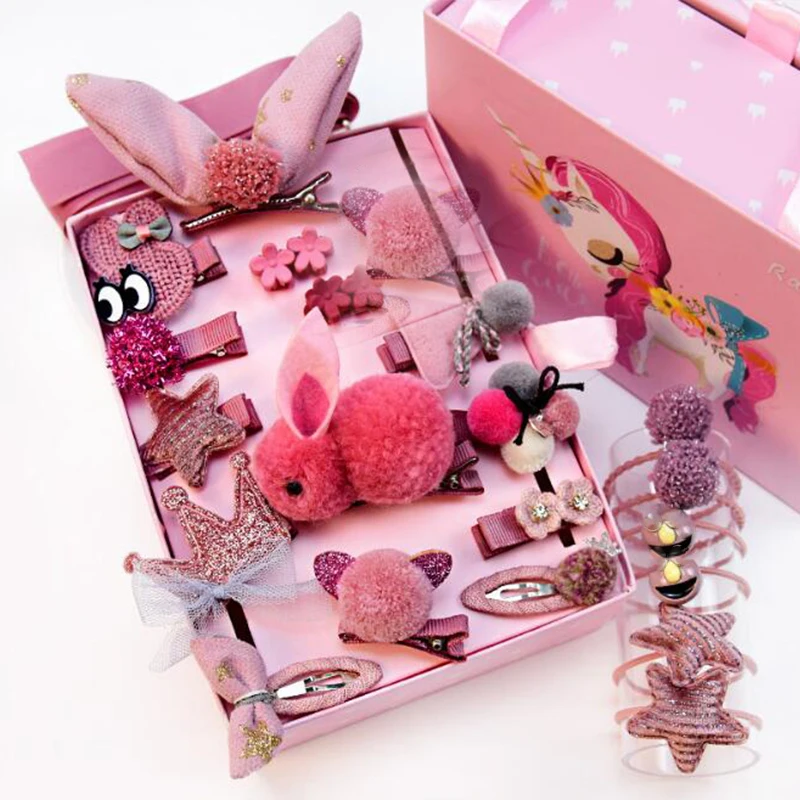 24pc H NO BOX 24 шт./компл. Детские Заколки для волос с персонажами из мультфильмов для детей, повязка на голову, повязка для малышей милое платье с бантом с цветочным рисунком детские заколки-пряжки для волос Головные, без коробки - Цвет: 24pc H NO BOX