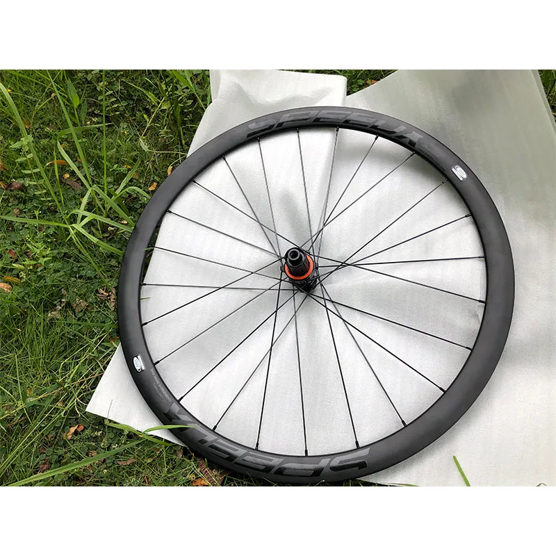 SPEEDX Carbon Road Disc Brake Wheelset 38C/50C UD Matte 700C Bike Racing Road Disc Rim Men's Entry Competition