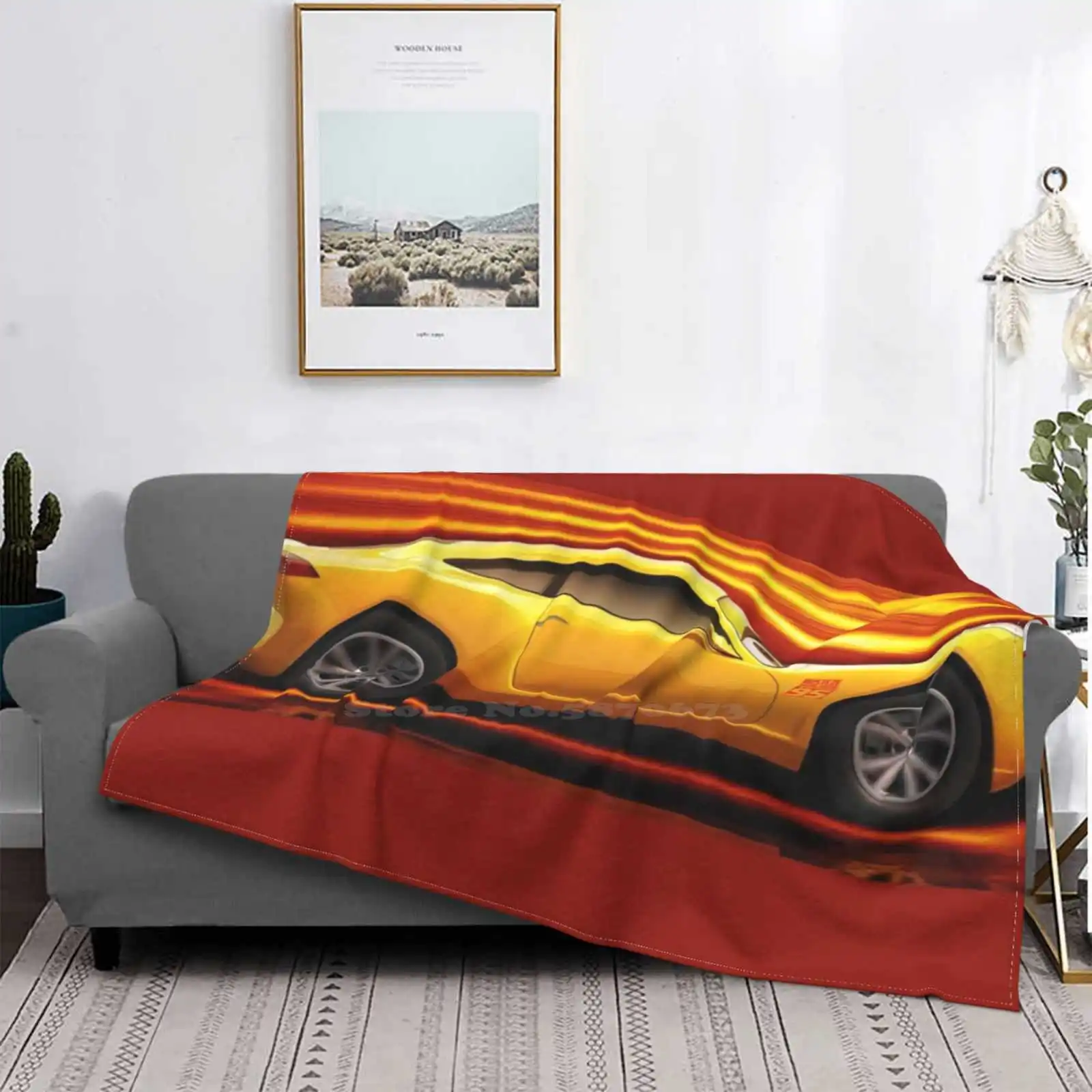 Non Fear Failess Fashion Soft Warm Throw Coperta Cars Cross Ramirez Radiator Springs Land Car Racing Race Piston Cup Pixar