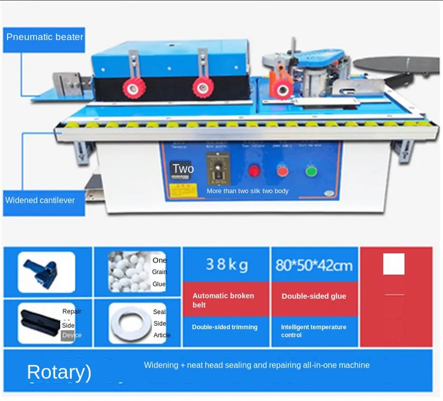 Мульти 42 кг машинка для облицовывания кромки машина с склеивания, обрезки и концевой резки с функцией вращения для прямой, кривой yc-01
