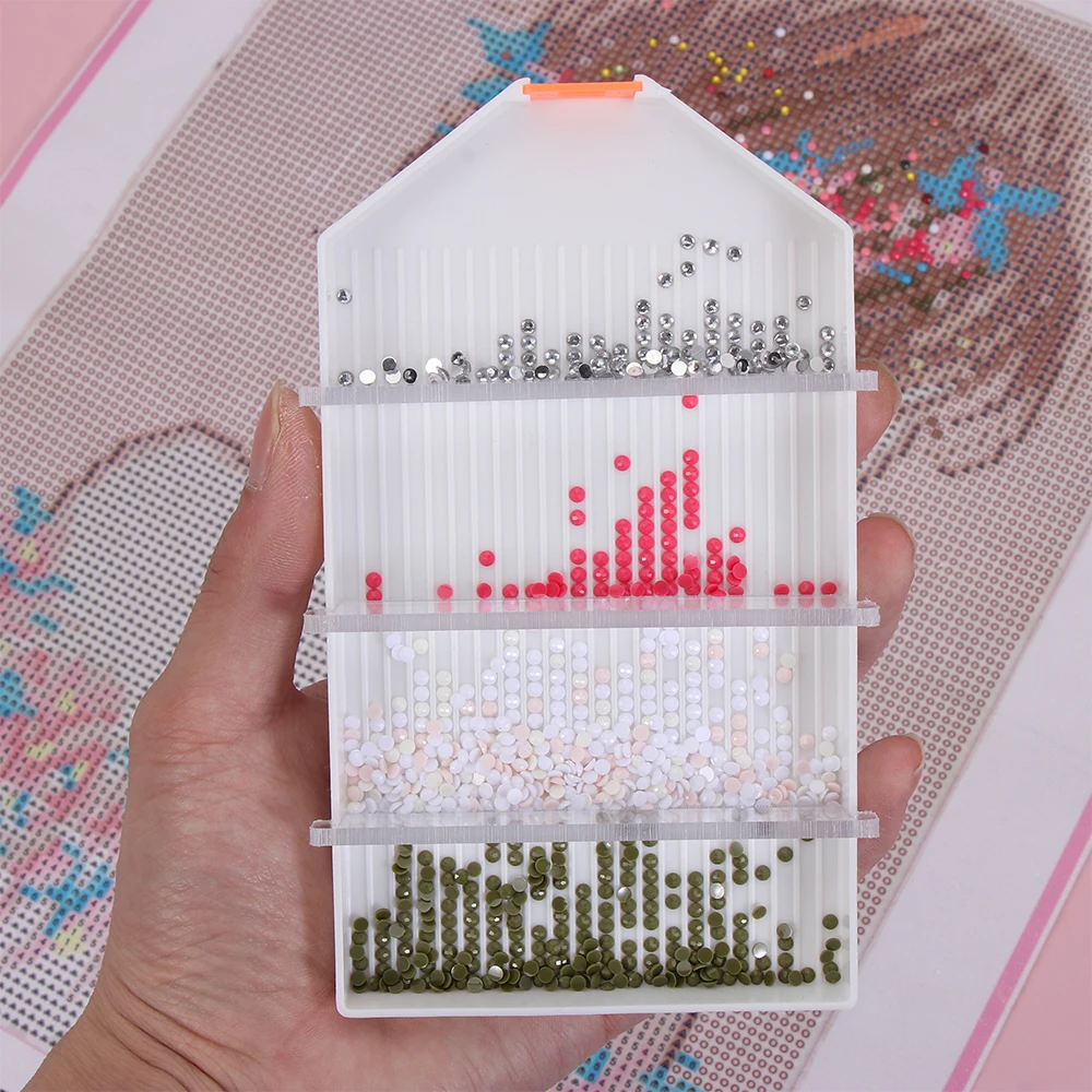 Diamond Painting Accessories Diamond Painting Tool Set 1PC Large Capacity Diamond Painting Tray Plastic Beading Plates Diamond Painting Drill Plate Cross Stitch Embroidery Accessories