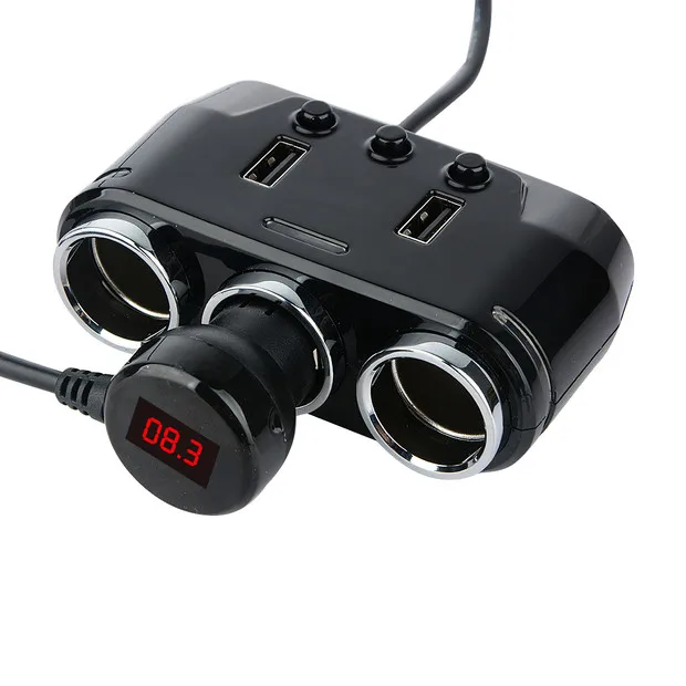 12 V-24 V, как самокатом, так и в течение трех Прикуриватель разъем светодиодный USB Зарядное устройство адаптер 3.1A 100W обнаружения для телефона Зарядное устройство