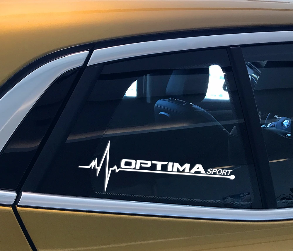 2 шт. креативные автомобильные декоративные наклейки на боковое окно, забавные автомобильные наклейки для Kia Optima, светоотражающие виниловые автомобильные аксессуары для отделки