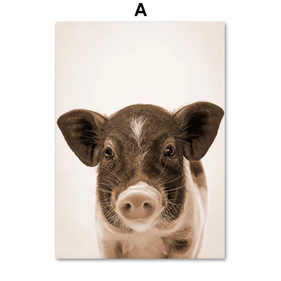 Farm-Animals-Cow-Horse-Rabbit-Sheep-Donkey-Wall-Art-Canvas-Painting-Nordic-Posters-And-Prints-Wall (3)