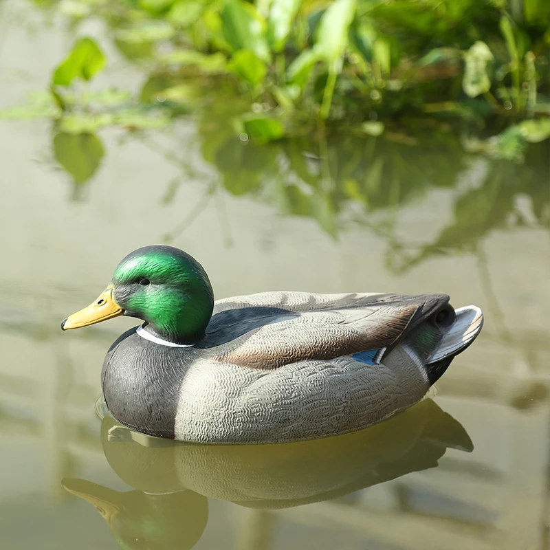

1 Pcs Floating Duck Hunting Decoy Plastic Mallard Duck Texas Style Deadly Hunting Fishing Drake Garden Decoy Lawn Ornaments Tool