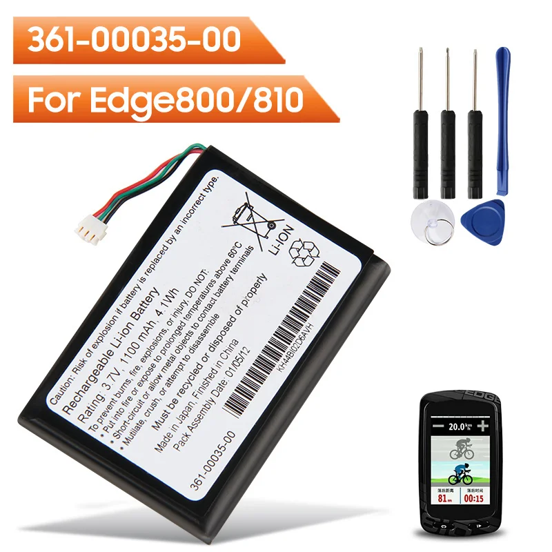 Batteria Di Ricambio Originale 361-00035-00 361-00035-07 361-00035-03 Per Garmin Edge 800 810 Autentico Ricaricabile 1100Mah
