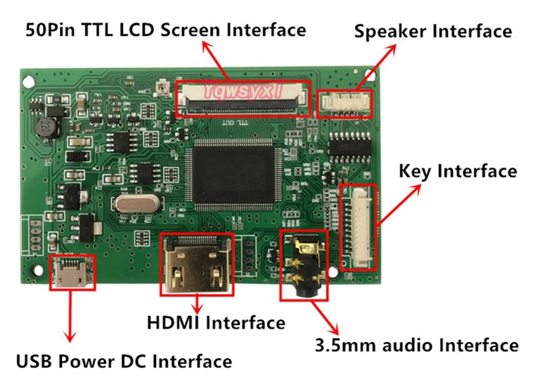 ЖК ttl плата контроллера HDMI Комплект для ЖК-дисплея Micro USB 50 контактов разрешение 800*480 ЖК-экран контроллер драйвер платы