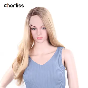 

Long Wavy Ombre Honey Blonde Women Synthetic Lace Front Hair Wigs Chorliss Side Part Female Cosplay Daily Party Wigs Christmas