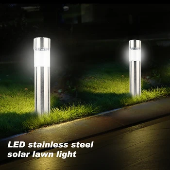 

Stainless Steel LED Solar Lawn Lamp Outdoor Ground Garden Light Waterproof for Garden Landscape Patio Path Lamp