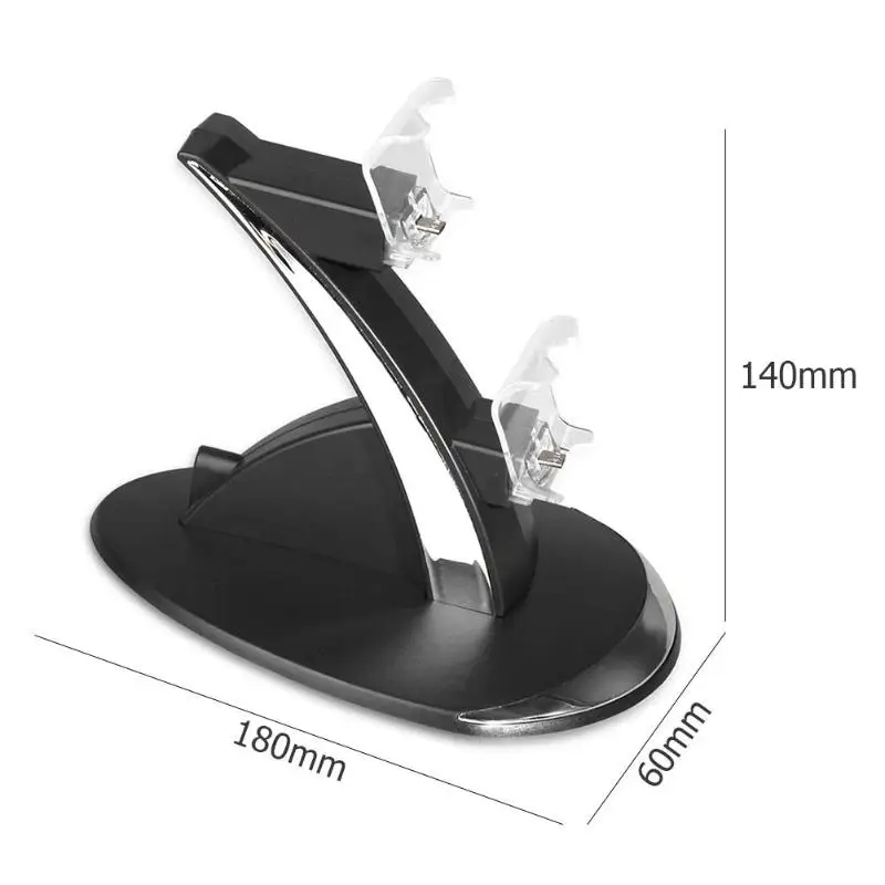 New Dual USB Charging Stand Station for Sony Playstation 4 PS4 / PS4 Pro /PS4 Slim Controller For PS4 Controller Charger Dock