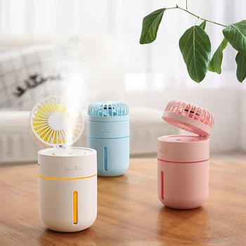 

Portable USB Fan flexible with air diffuser Adjustable Cooler Mini Fan Handy Desk Desktop USB Cooling mist Fan humidifier