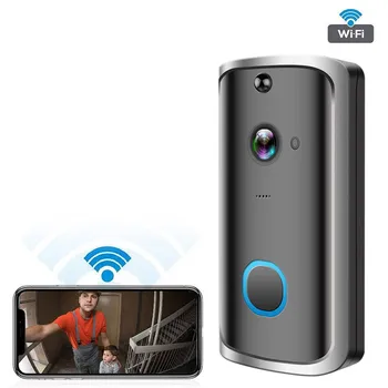 

Wireless Smart Wifi Video Doorbell Remote Visual Screen Voice Home Interphone Monitor Alarm HD Wall Hang Night Safety Protection