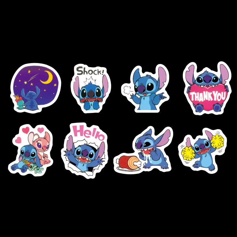 12sets Stitch 50pcs/set cartoon anime fans funny decals scrapbooking diy stickers decoration phone laptop waterproof accessories