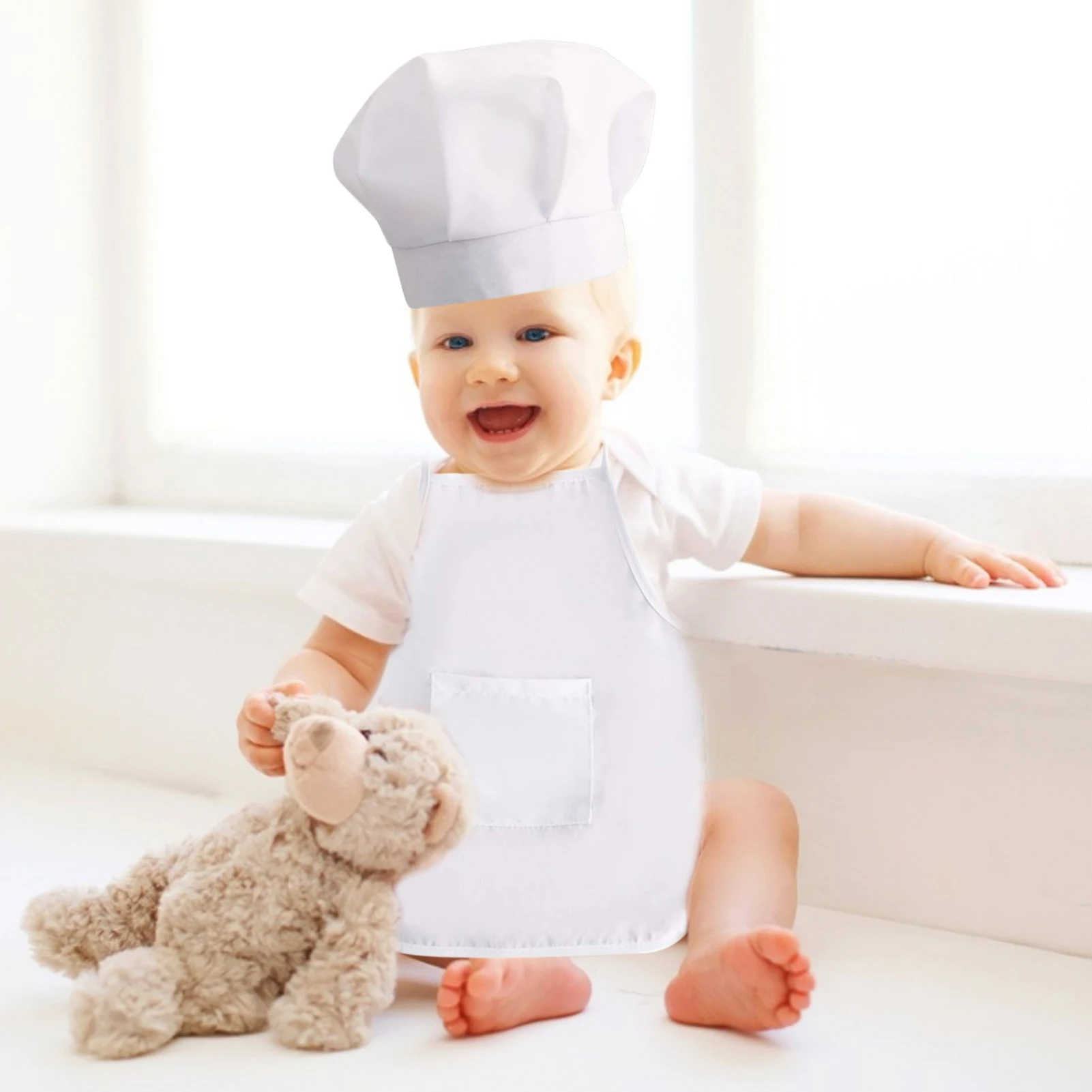 

Baby Chef Apron Hat For Kids Costumes Chef Baby Cook Costume Newborn Photography Prop Newborn Hat Apron Ideal Gift For Baby