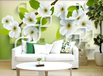 

CJSIR Custom 3d Mural Wall Paper Large Papier Peint Mural 3d Flowers Bedroom Living Room TV Background 3d Photo Wallpapers