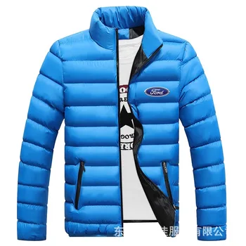 

2020 New for Ford Thickening Winter Jackets Parka Men Autumn Winter Warm Outwear Brand Slim Mens Coats Casual Printed Jackets