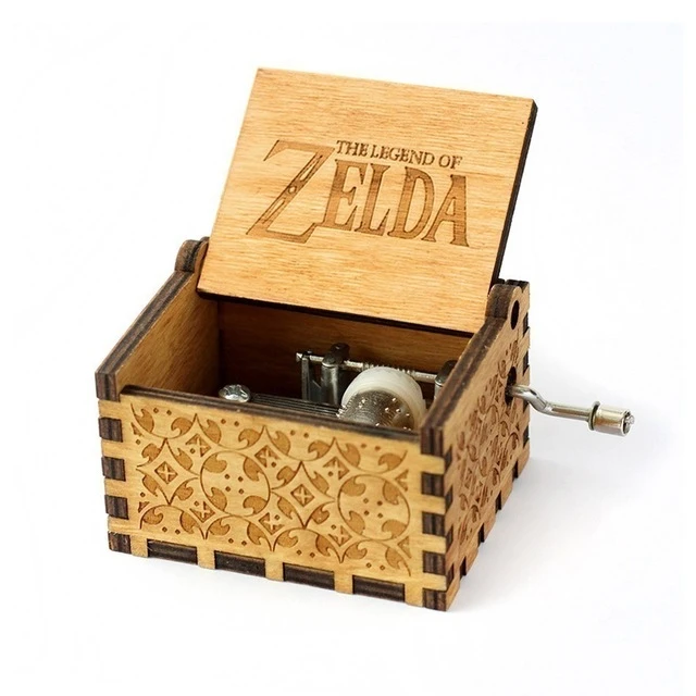 Wooden Handle Handle Handle Queen's Box Instrument Tronos For To My Goigeous Wife Music Box Christmas Gift Birthday Present - Цвет: Zelda