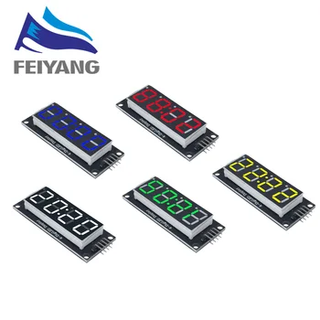 

TM1637 4-Digit Digital LED 0.56 Display Tube Decimal 7 Segments Clock Double Dots Module 0.56 inch W/R/G/B/Y Display For Arduino