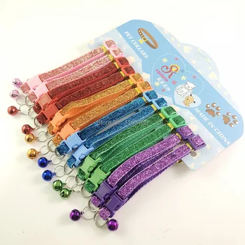 

36 pcs/lot Hot Cute Bell Small Dog Collar Cat Collars Pet Collars Adjustable Puppy Cat Pet Collars For Dog Cat