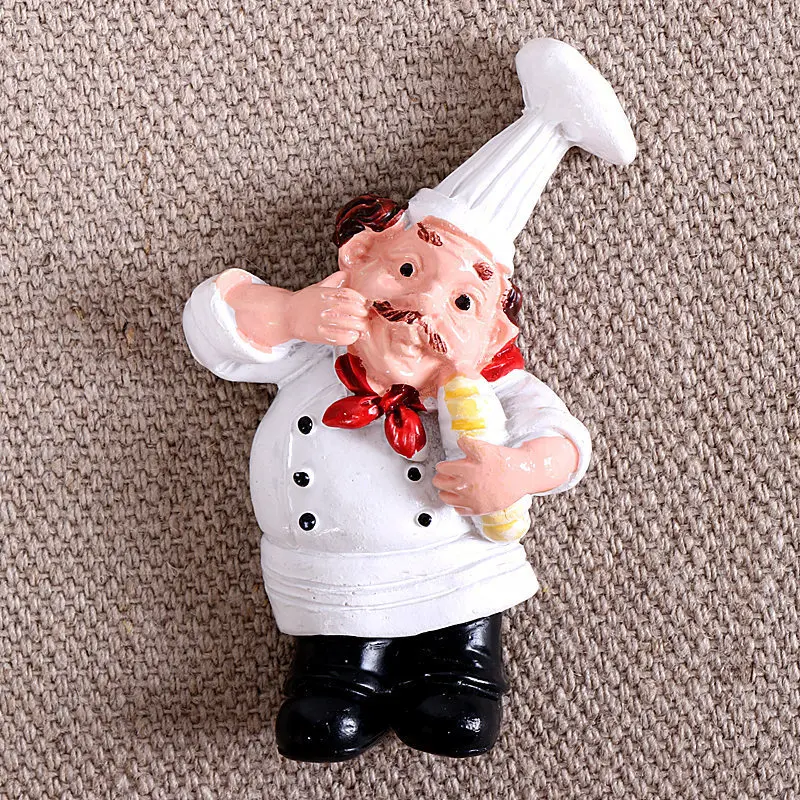 3D смолы шеф-повар хлеб холодильник магнит на холодильник украшения для кухни аксессуары сувенир из поездки подарок - Цвет: 2